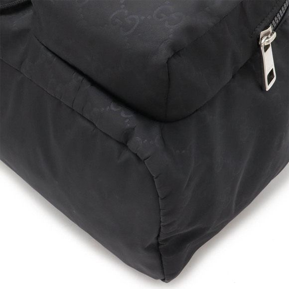 GUCCI GG Nylon Backpack Leather Black 510343 - Picture 4 of 9